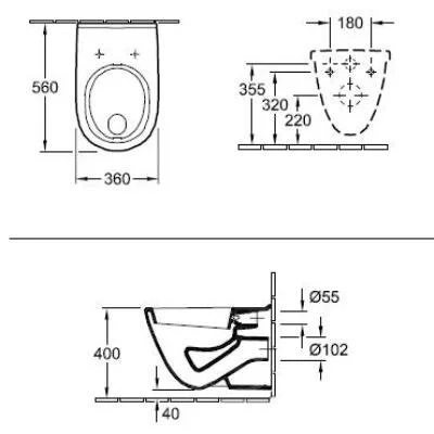 Подвесной унитаз Villeroy&Boch O.novo 5662 1001