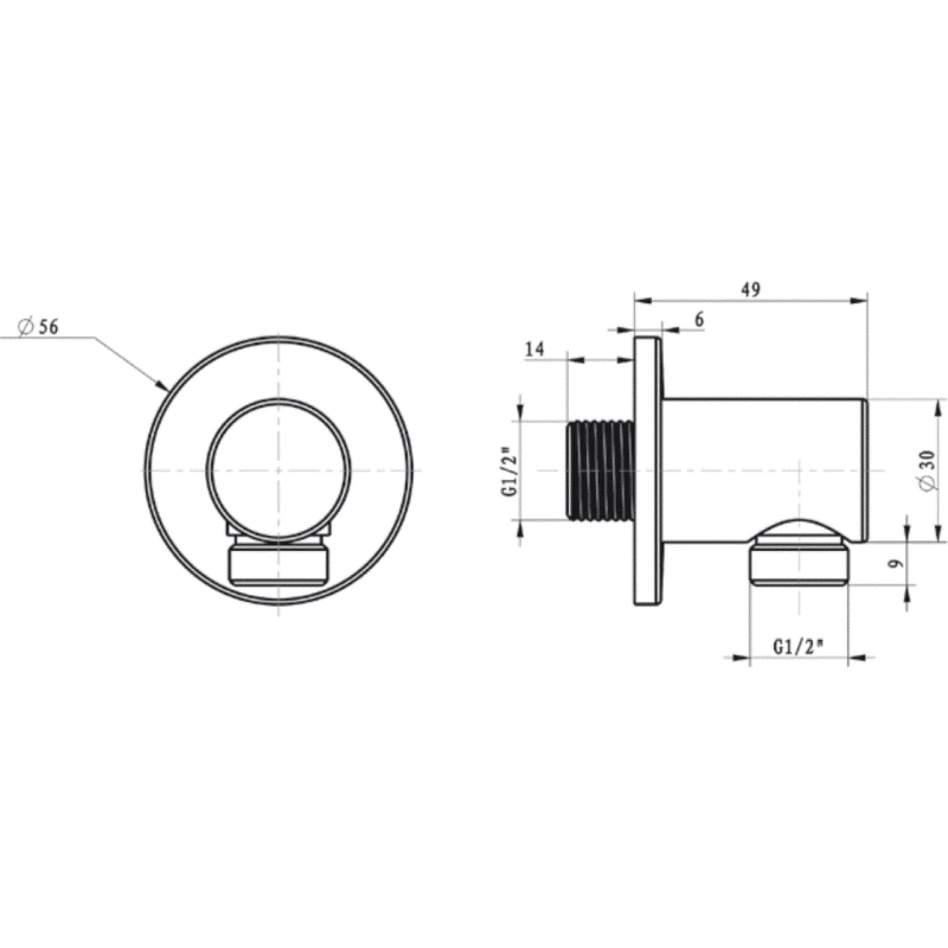 Подключение для душевого шланга Villeroy & Boch Universal TVC000456000K5