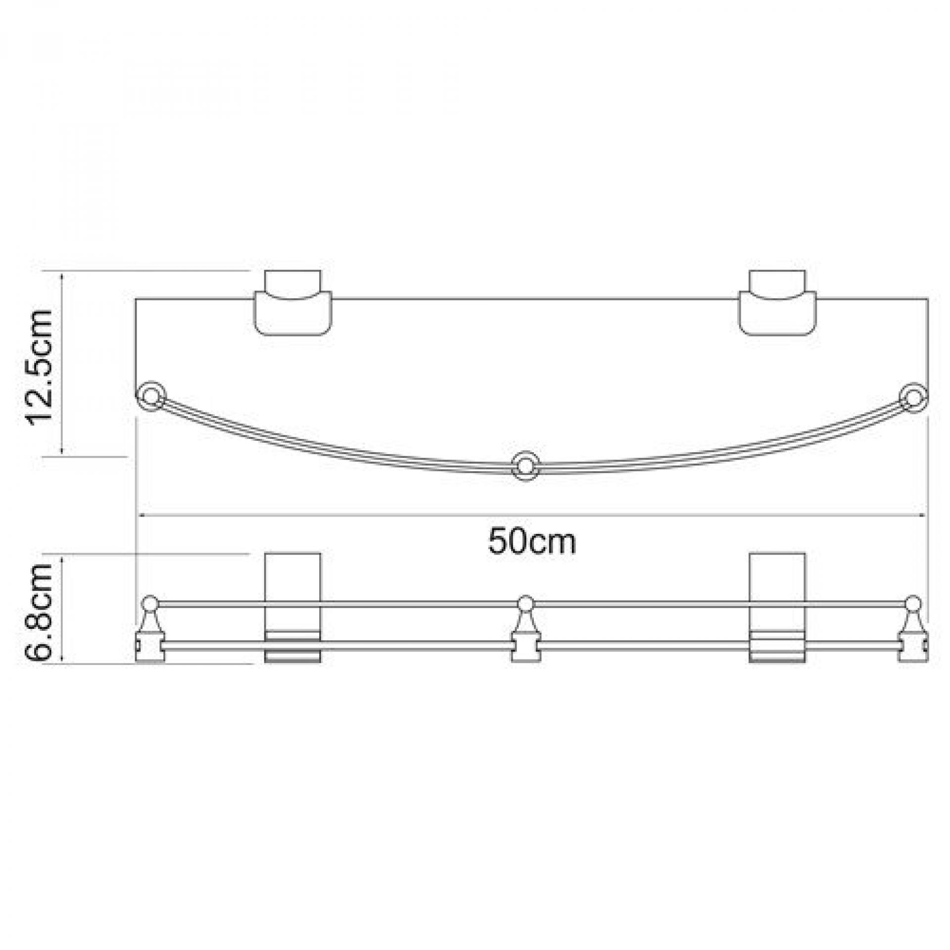 Полка Wasserkraft Leine K-5044, хром