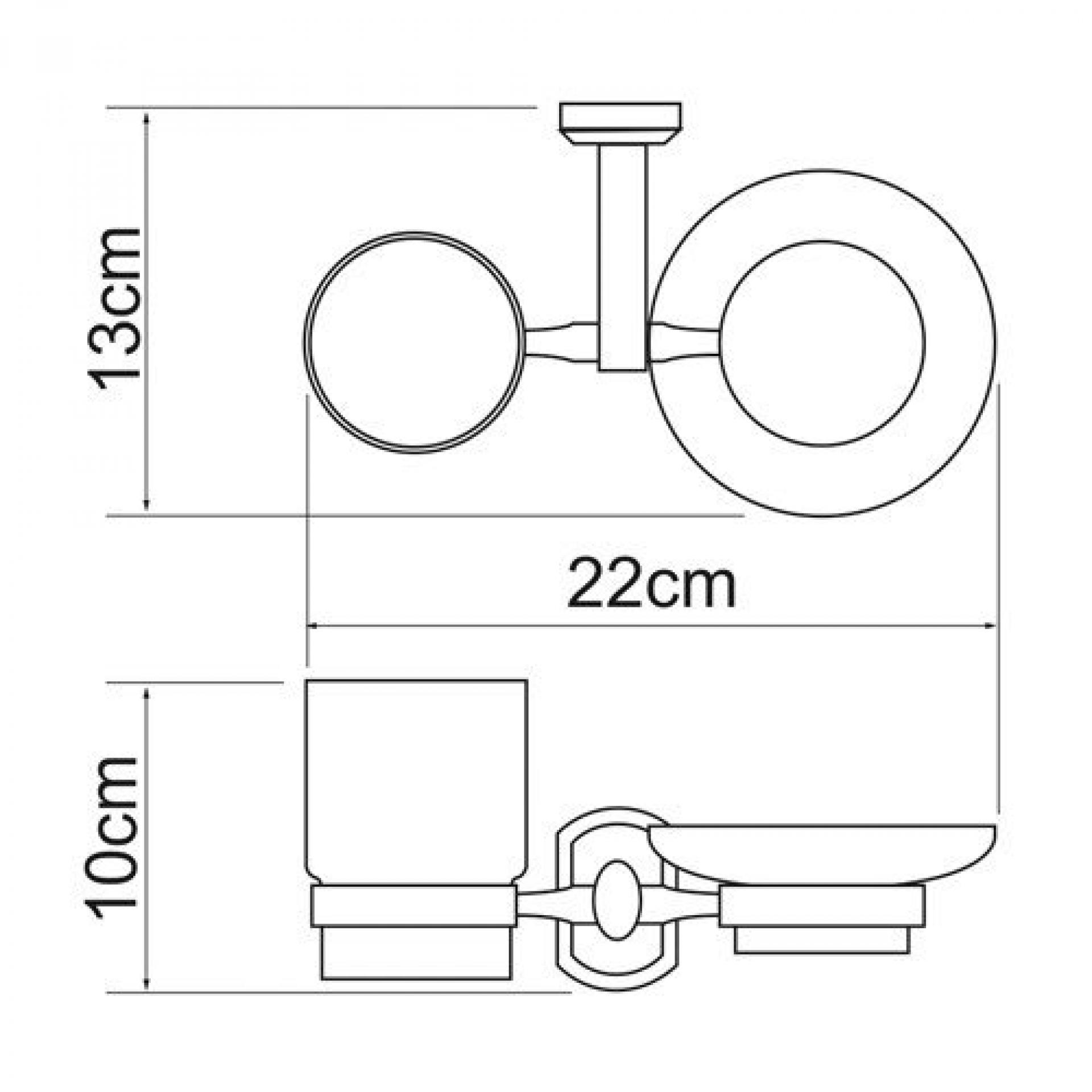 Держатель стакана и мыльницы Wasserkraft Oder 3026