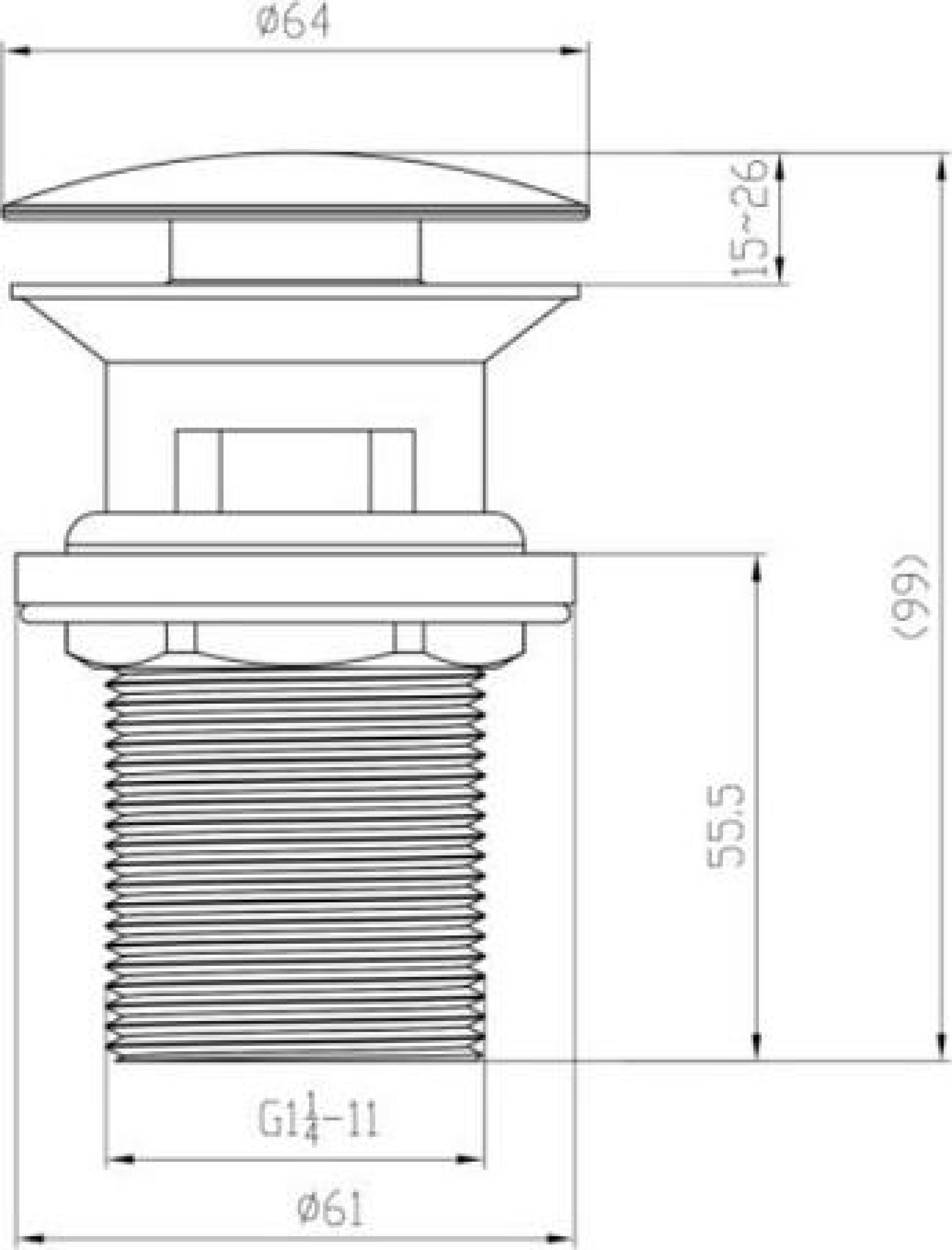 Донный клапан Villeroy & Boch TVP00000301061 хром