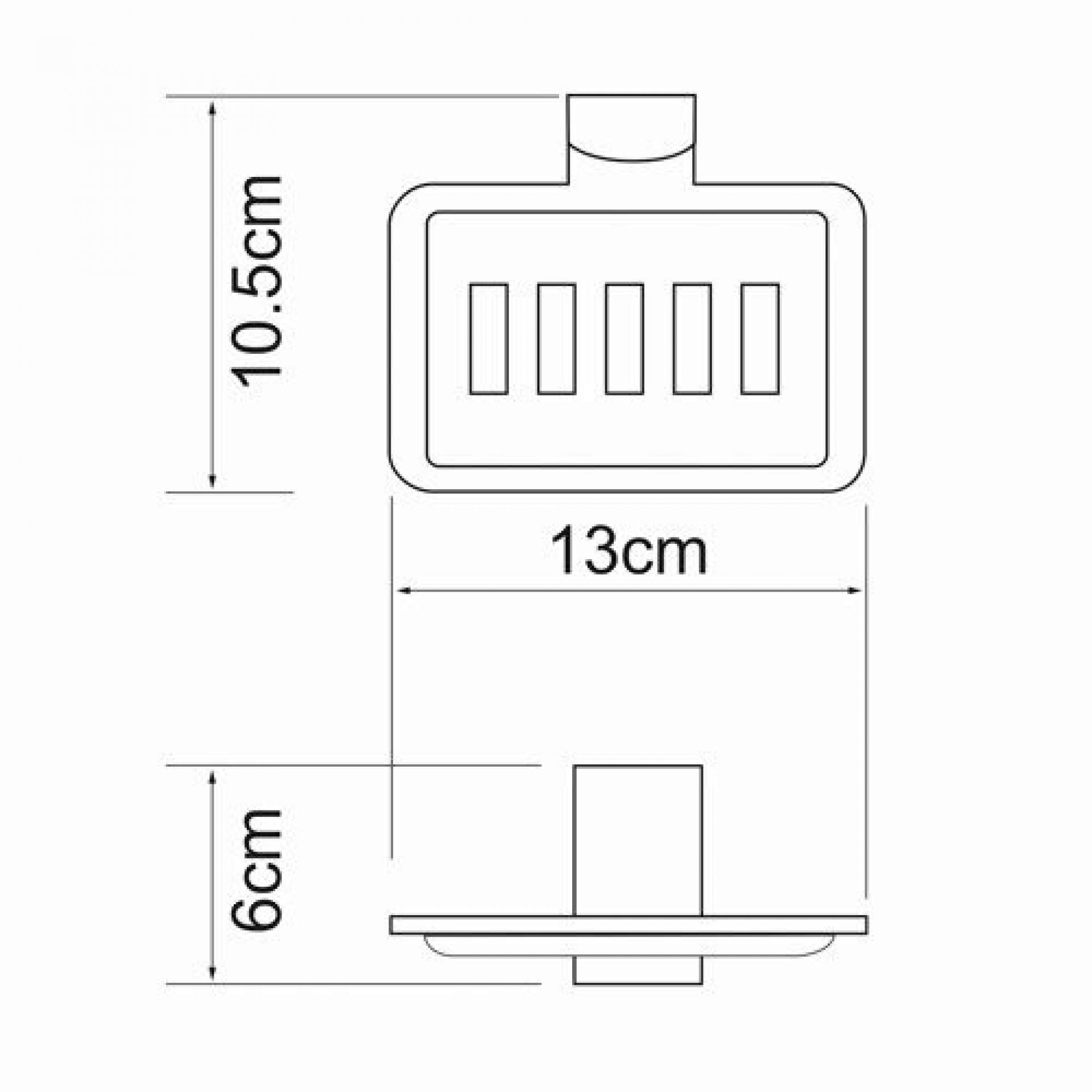 Мыльница решетка WasserKRAFT Leine K-5069W, белый/хром