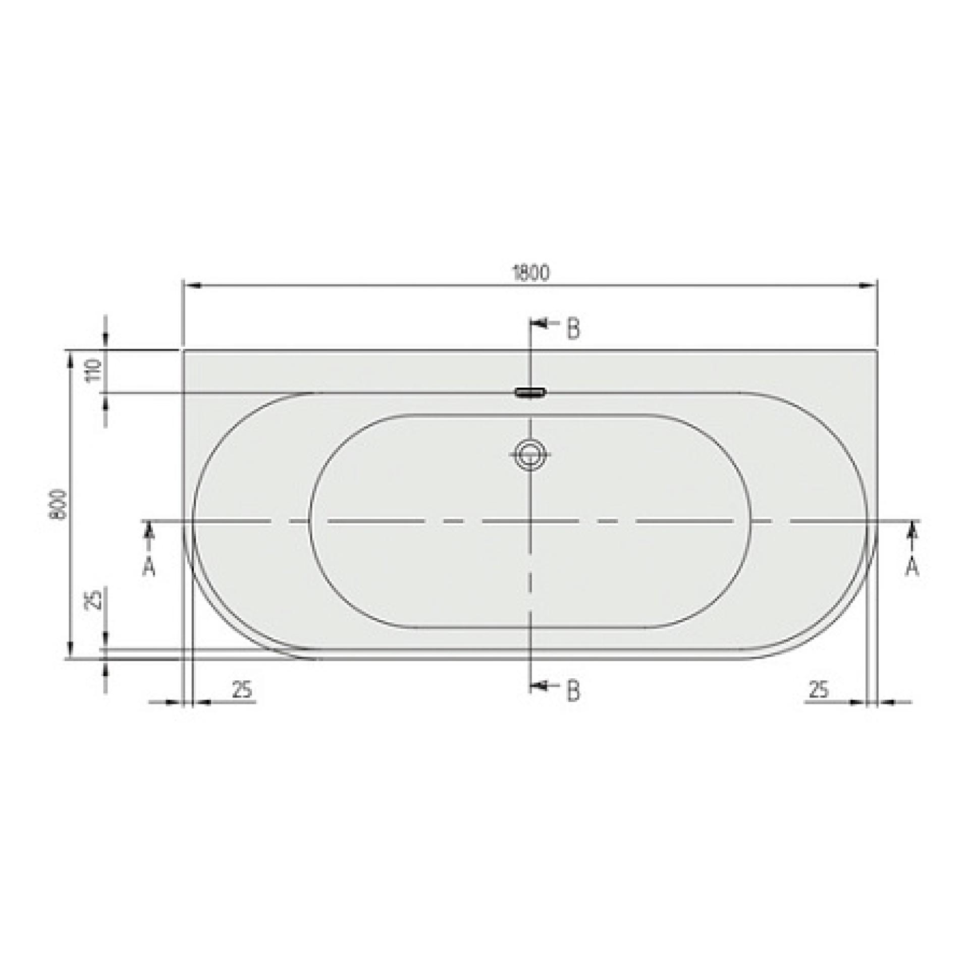 Акриловая ванна Villeroy & Boch Oberon 2.0 UBQ180OBR9CD00V-01 белый