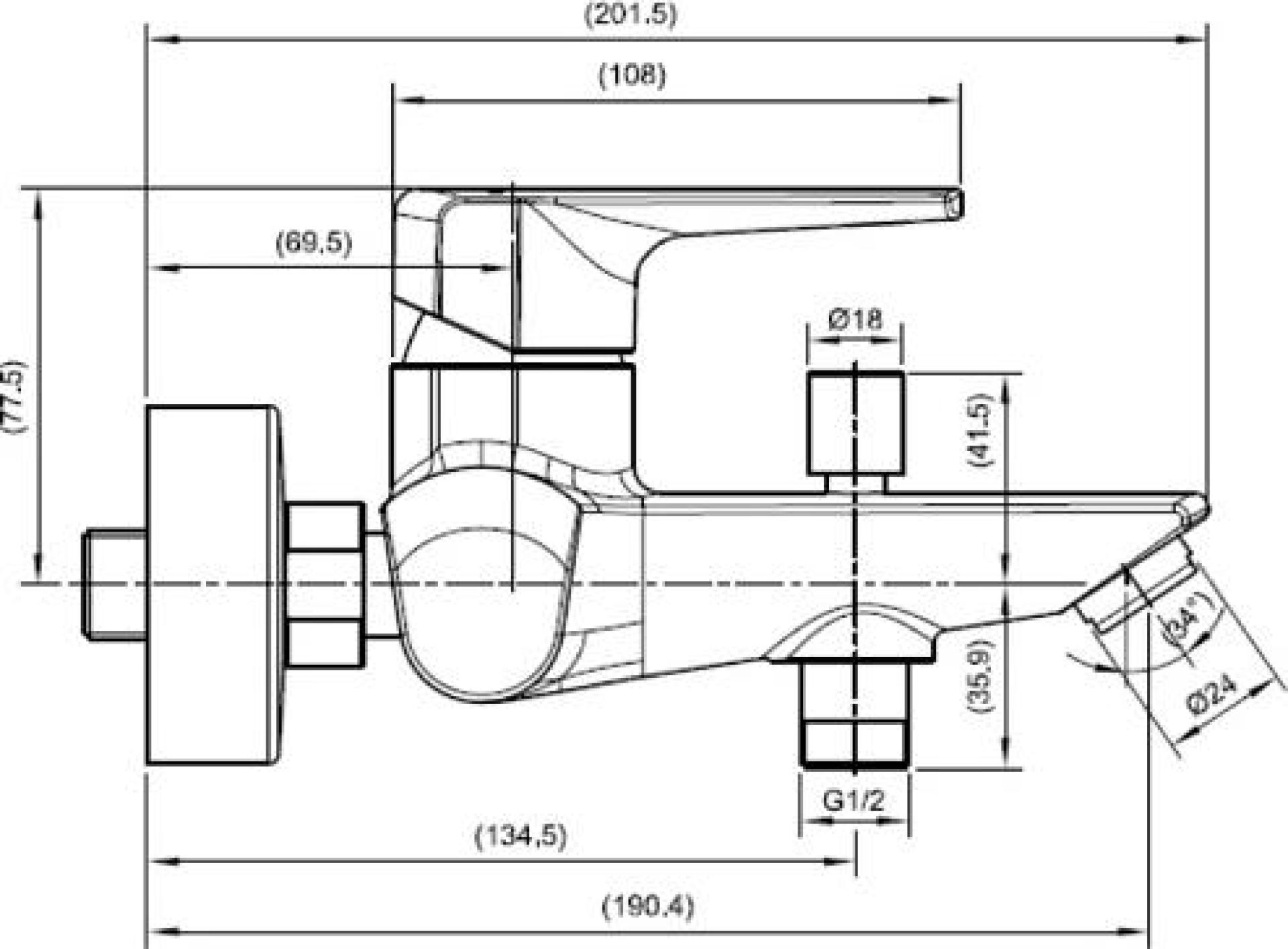 Смеситель Villeroy & Boch Subway 2.0 TVT10200300061 для ванны с душем, хром