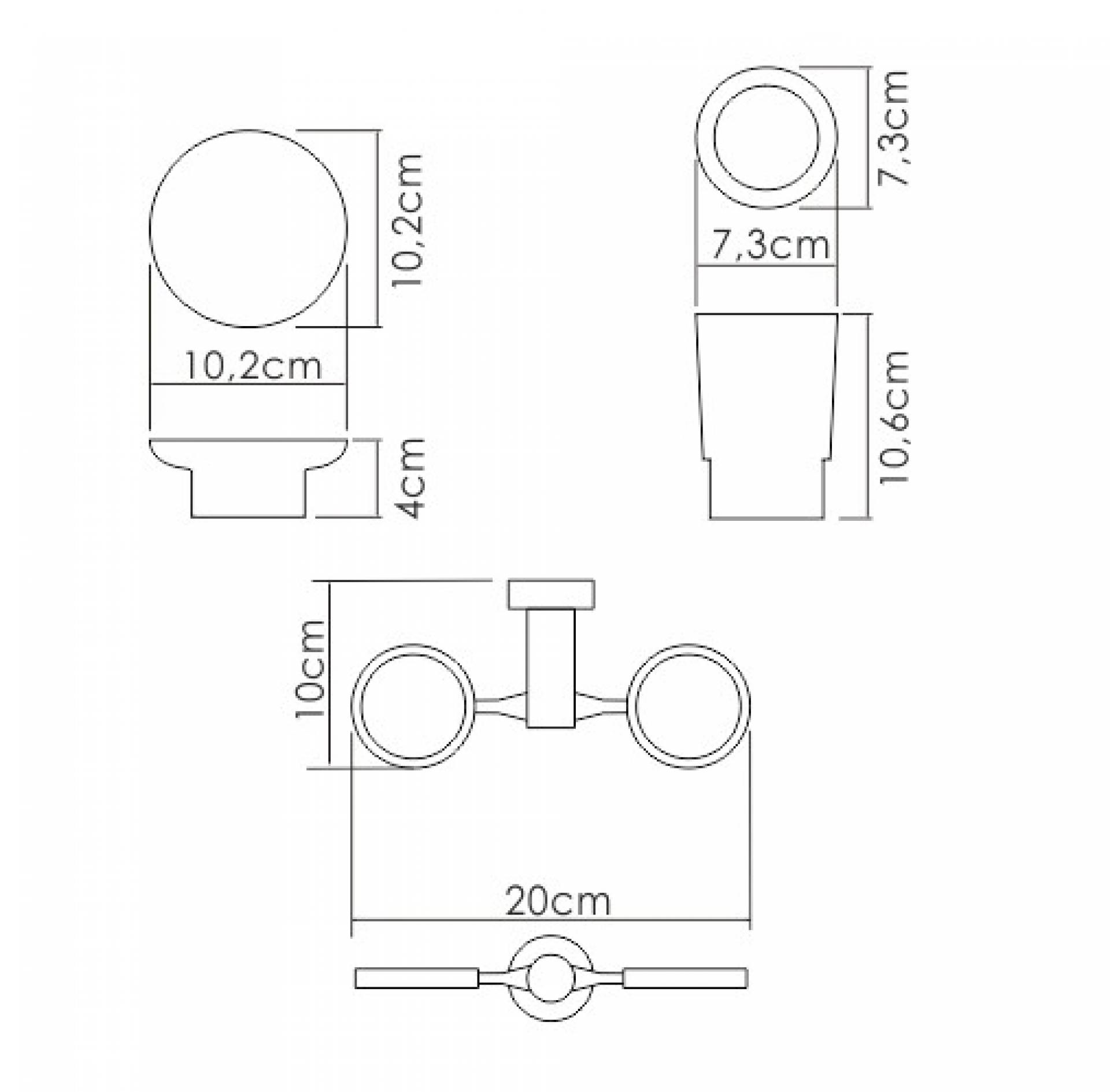 Держатель стакана и мыльницы WasserKRAFT K-28226, белый/хром