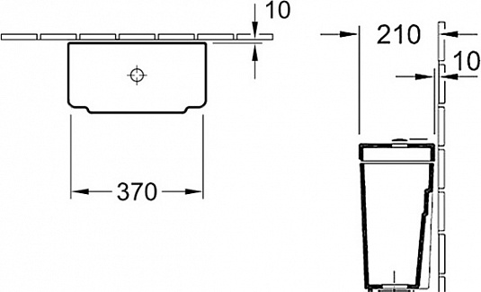 Напольный унитаз Villeroy & Boch Hommage 6662 10R1 alpin с бачком 7721 16 R1 alpin