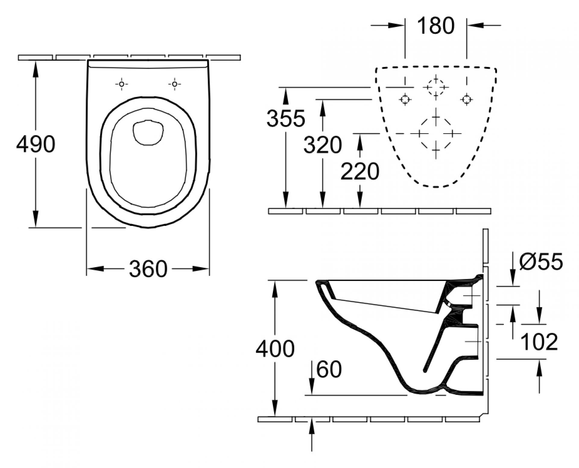 Комплект Система инсталляции для унитазов Grohe Rapid SL 38929000 4 в 1 с кнопкой смыва + Унитаз подвесной Villeroy & Boch O Novo 5688 H1 01 alpin с