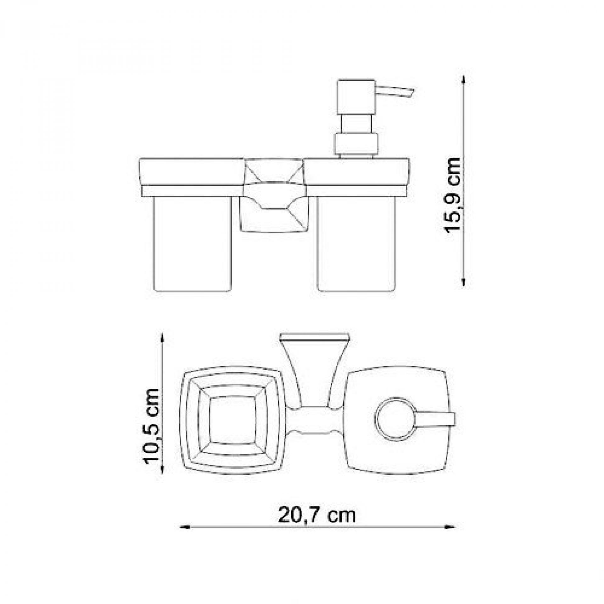 Держатель дозатора и стакана Wasserkraft Wern 2589