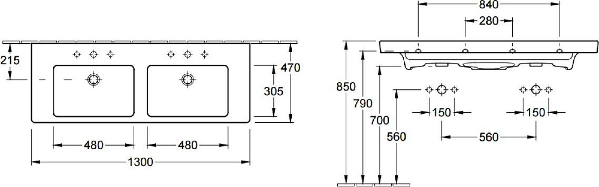 Мебель для ванной Villeroy & Boch 2DAY2 130 белая