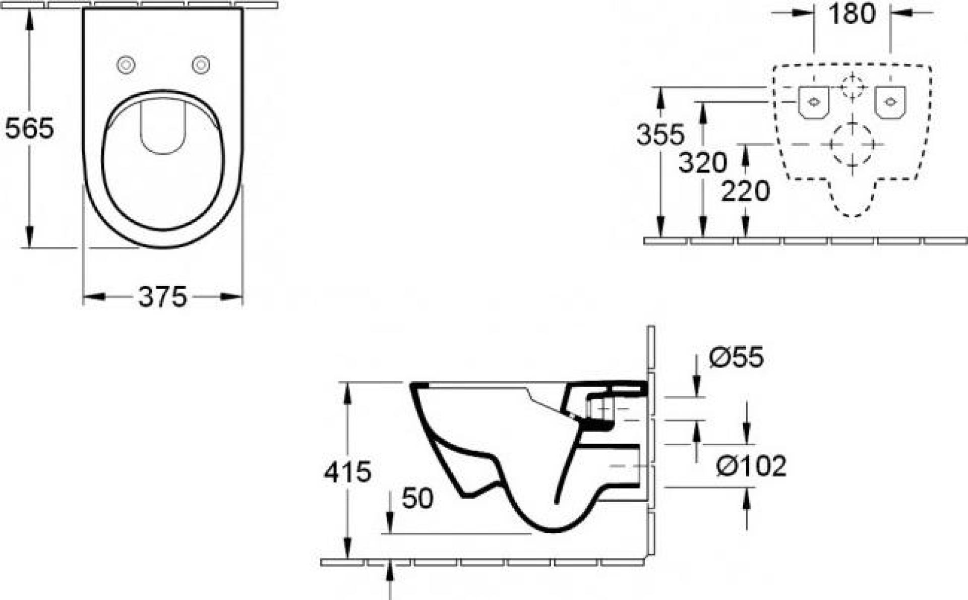 Унитаз подвесной Villeroy & Boch Subway 2.0 5614R2R1 alpin