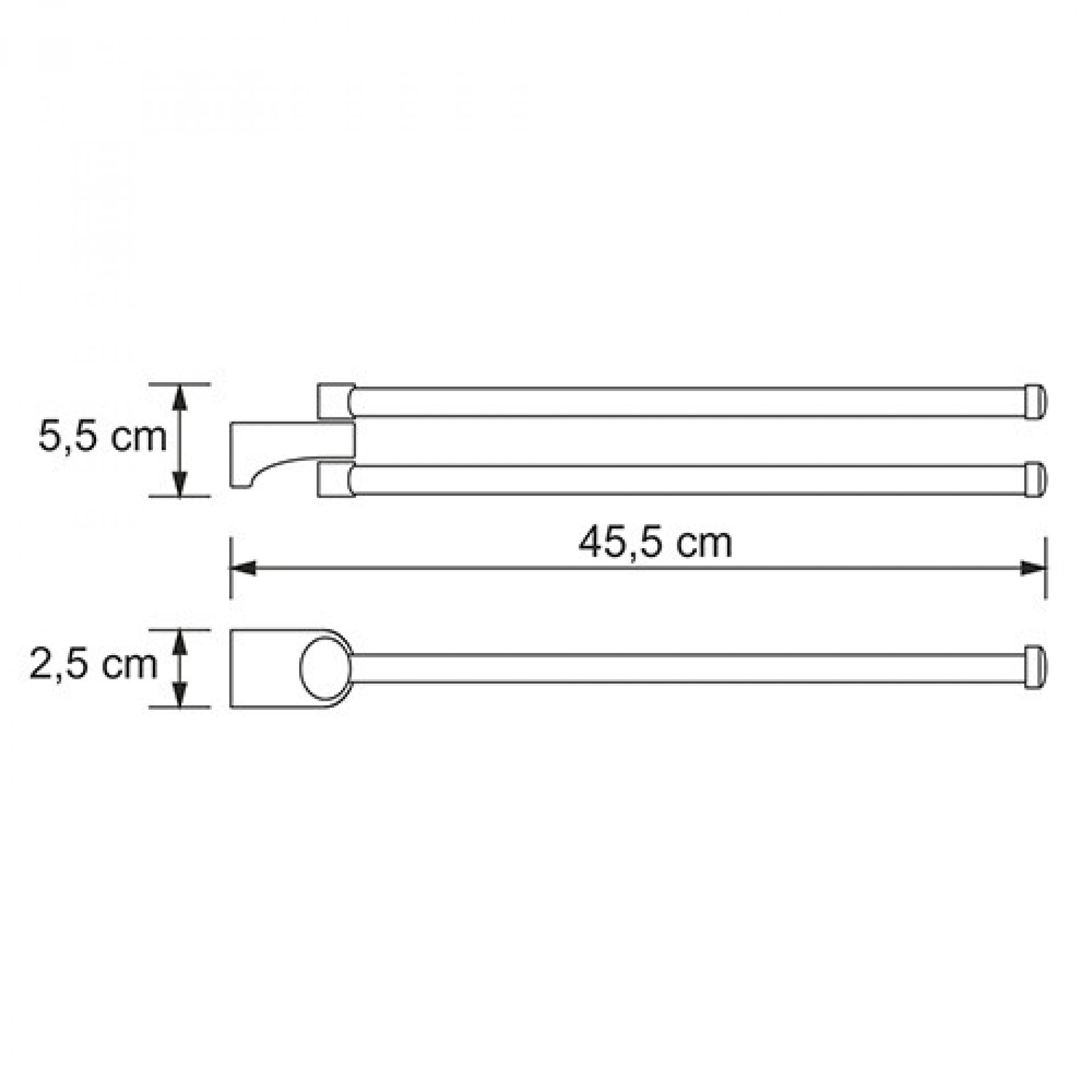 Полотенцедержатель 45 см WasserKRAFT Kammel K-8331, хром