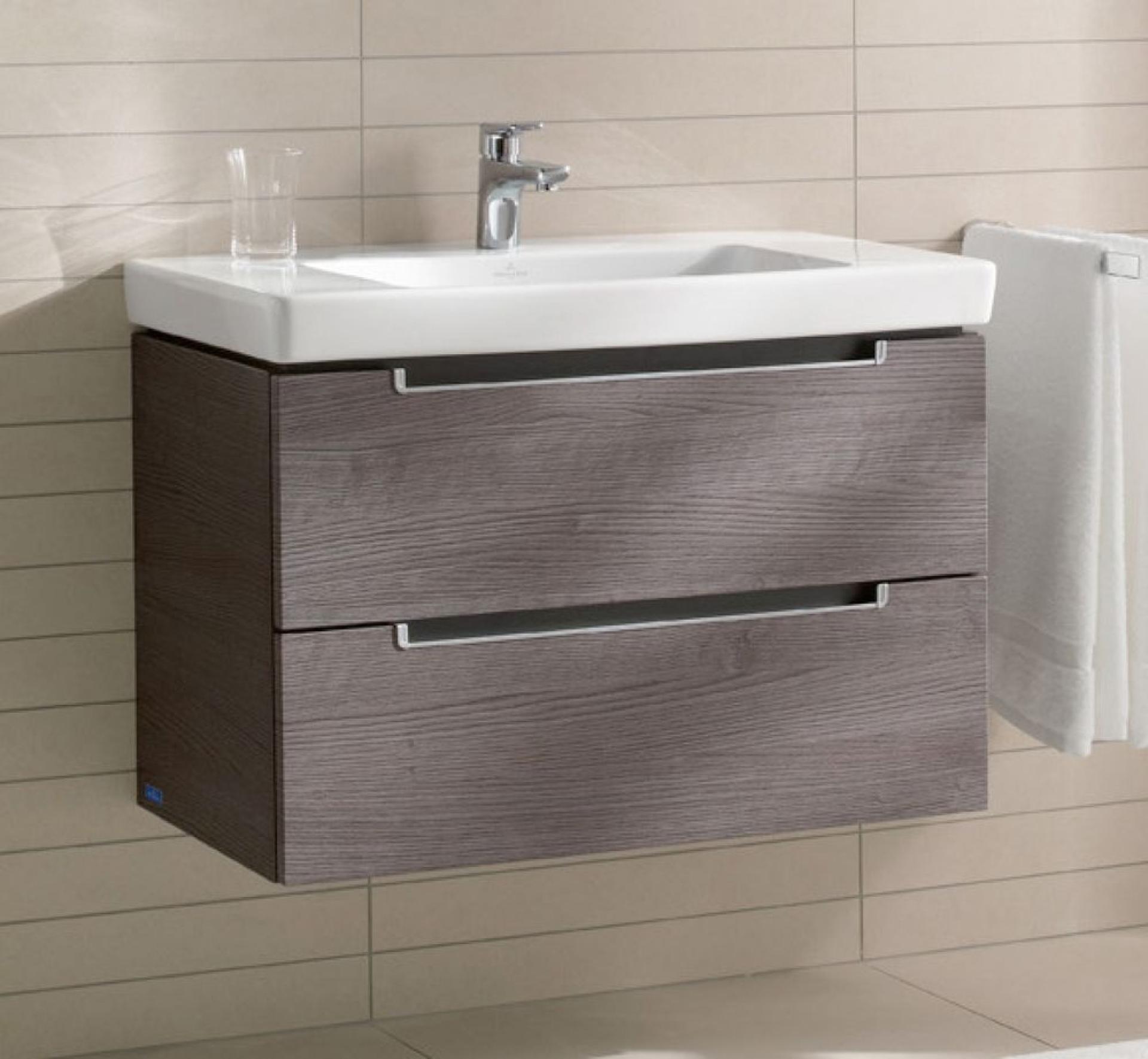 Тумба для комплекта Villeroy & Boch Subway 2.0 80 eiche graphit