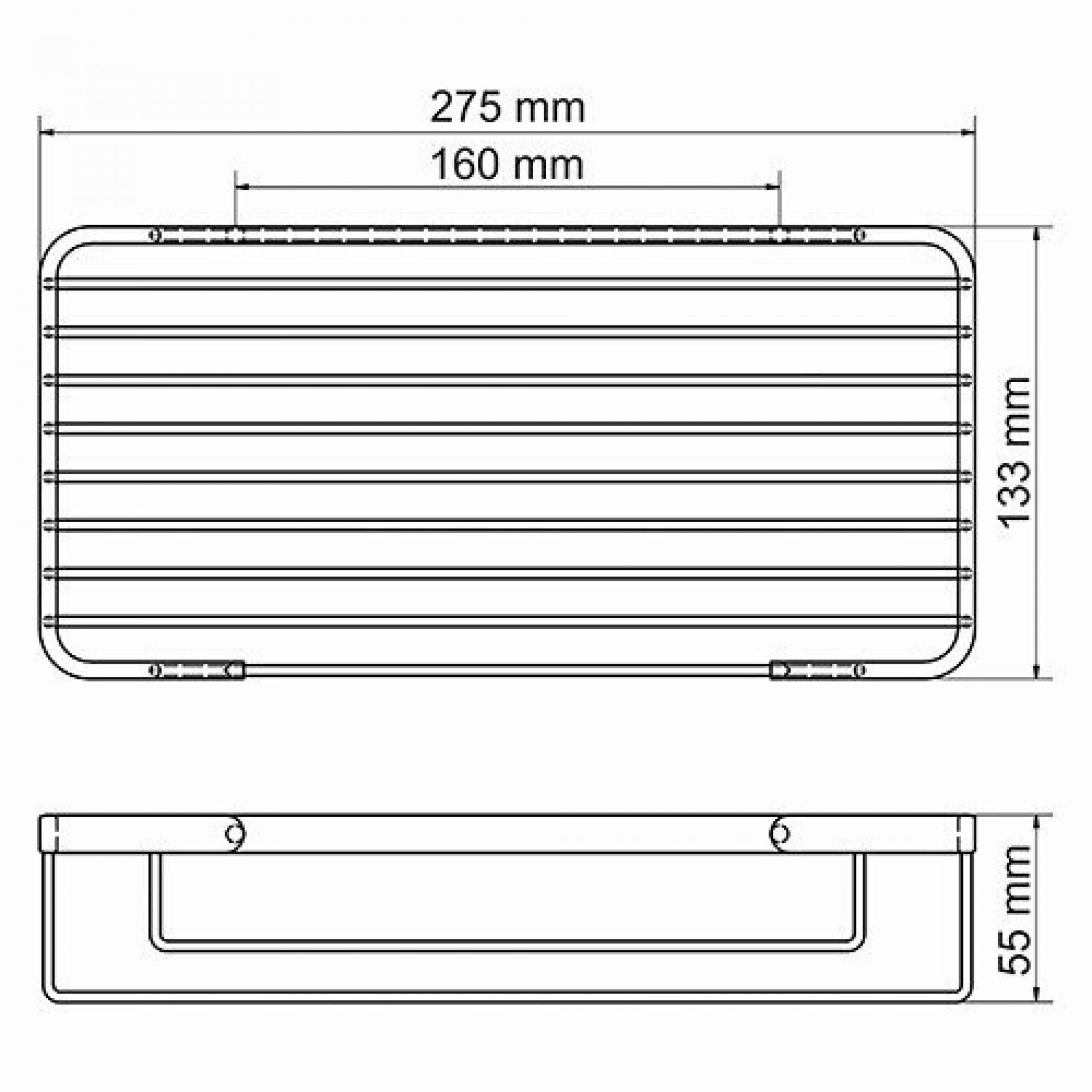 Полка WasserKRAFT K-72233, хром