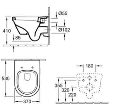 Инсталляция Grohe с унитазом Villeroy&Boch Omnia Architectura 5684 H101, сиденье микролифт, комплект