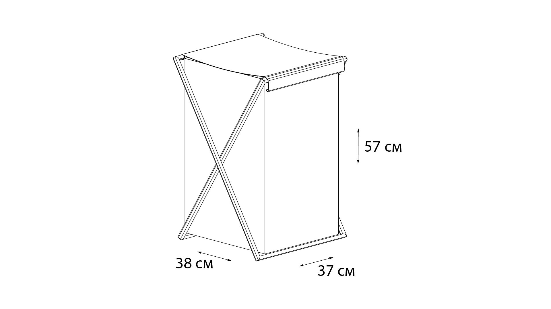 Корзина для белья FIXSEN LOFT STYLE складная серая FX-1023