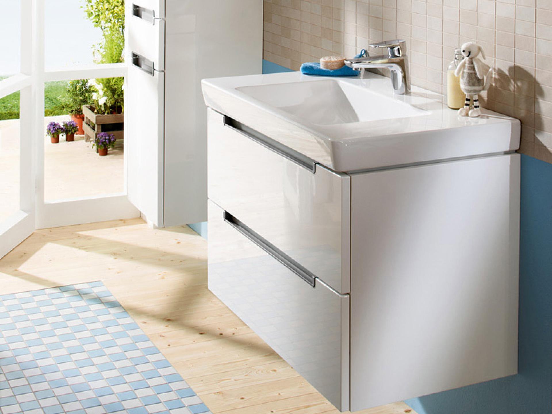 Тумба с раковиной Villeroy & Boch Subway 2.0 80 glossy white