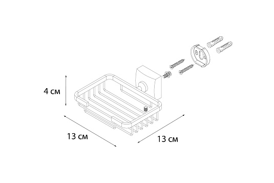 Мыльница FIXSEN Kvadro решетка FX-61309