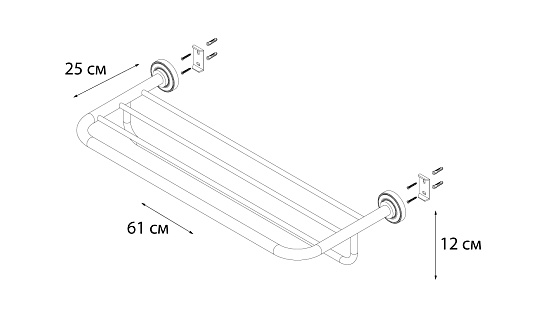 Полка для полотенец FIXSEN Style FX-41115