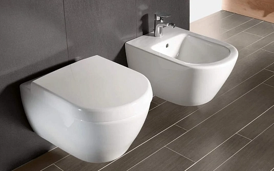 Подвесной безободковый унитаз Villeroy&Boch Subway 2.0 5614 R0R2, ярко-белый CeramicPlus