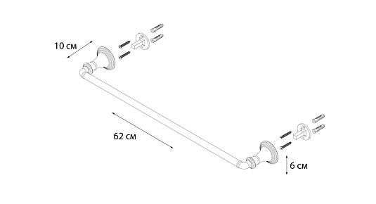 Полотенцедержатель FIXSEN Best трубчатый FX-71601A