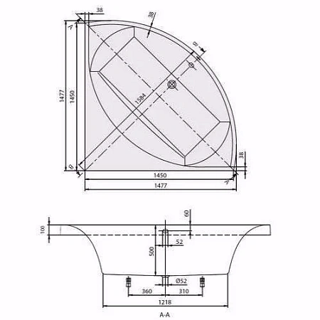 Квариловая ванна Villeroy & Boch Squaro BQ145SQR3V-01 белый