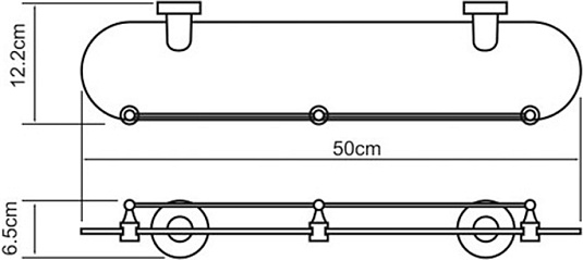 Полка Wasserkraft Isen K-4044, хром