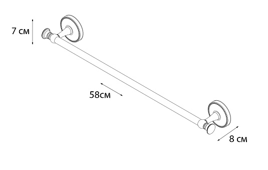 Полотенцедержатель FIXSEN ADELE трубчатый FX-55001