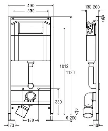 Инсталляция Viega 673192, с унитазом Villeroy&Boch Subway 6600 1001, сиденье микролифт, комплект