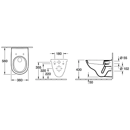 Инсталляция Geberit Duofix Delta c унитазом Villeroy&Boch O.novo, крышка микролифт, клавиша хром, 458.134.21.2/5660H101