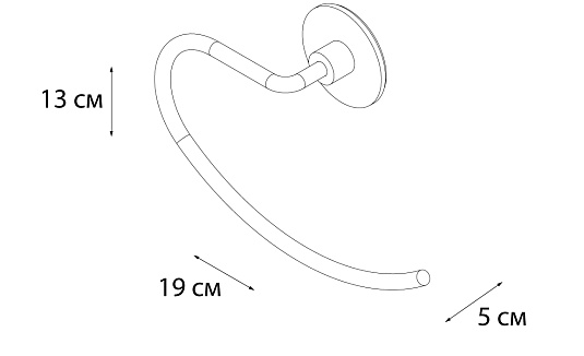 Полотенцедержатель FIXSEN Round полукольцо FX-92111