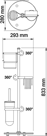 Стойка напольная Wasserkraft 1236