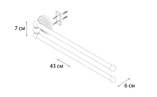 Полотенцедержатель FIXSEN Retro рога 2-ой FX-83802A