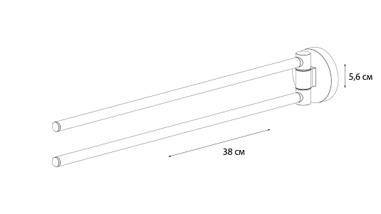 Полотенцедержатель рога Fixsen Hotel 2-ой FX-31002A