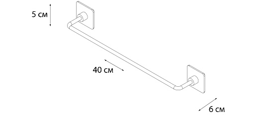 Полотенцедержатель FIXSEN Square трубчатый FX-93101