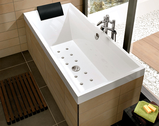 Квариловая ванна 180х80 Villeroy & Boch Squaro UBQ180SQR2V-96