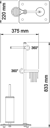 Стойка напольная Wasserkraft 1234