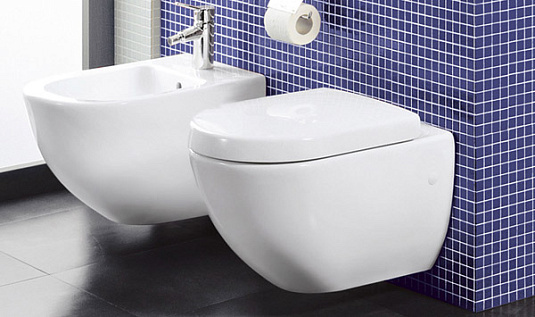 Комплект Чаша Villeroy & Boch Subway Plus 6600 10R1 + Крышка-сиденье + Инсталляция Villeroy & Boch 9224 6100 + Кнопка смыва матовый хром