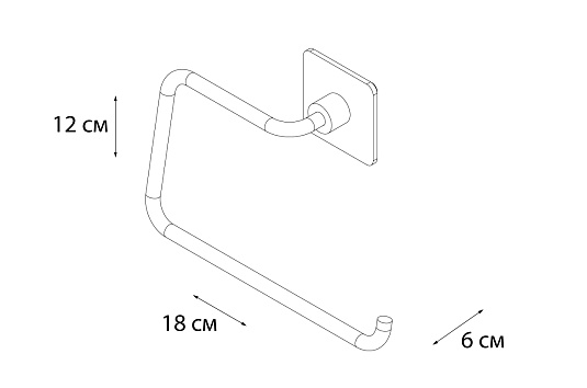 Полотенцедержатель FIXSEN Square полукольцо FX-93111
